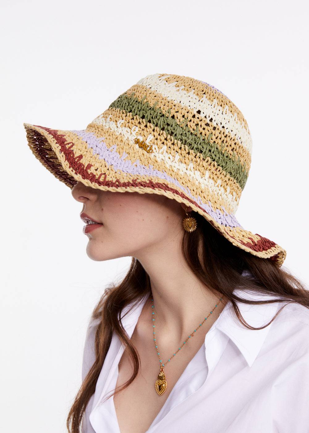 Nalí RAFFIA HAT + COLORS Convenienza