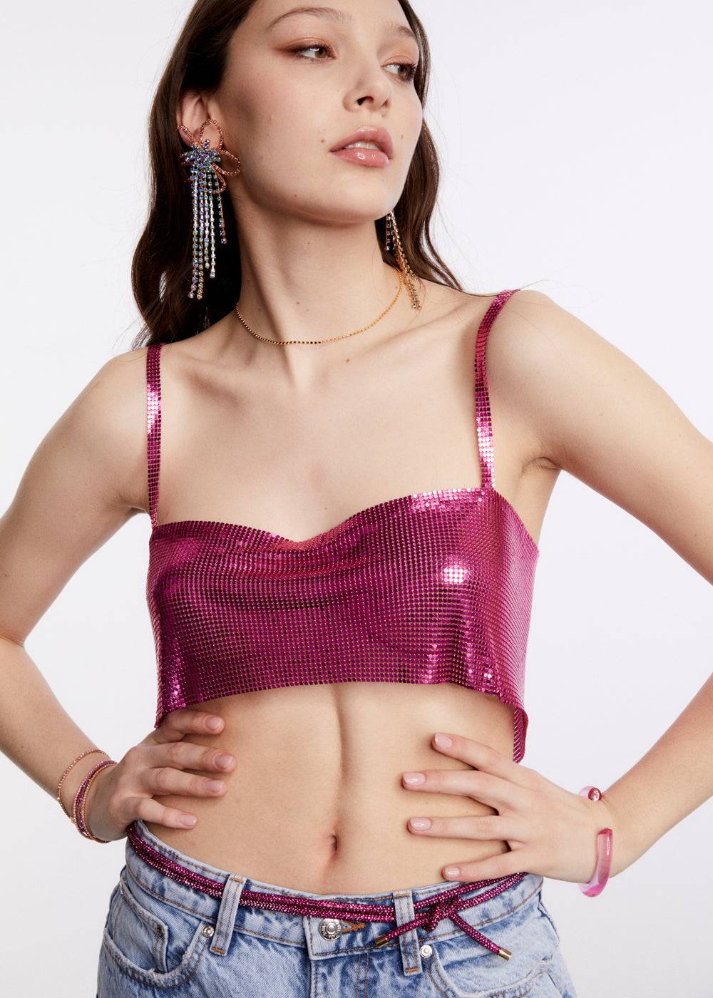 Nalí ELETTRA TOP IN MESH + COLORS Sconto