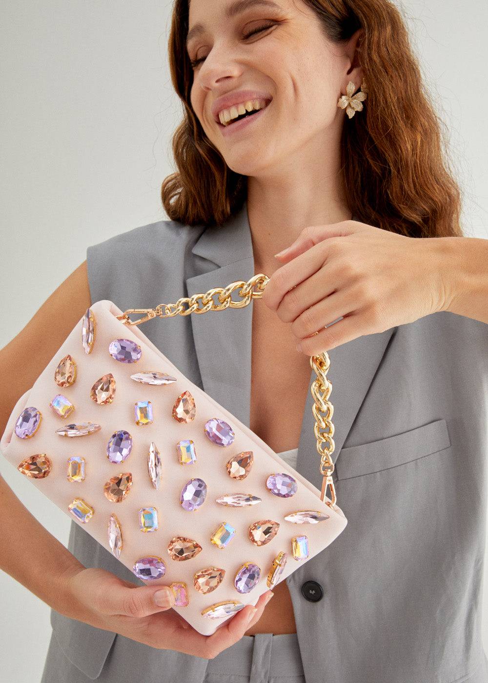 Nalí ANGIE BAG IN NEOPRENE W/ STONES + COLORS I Più Venduti