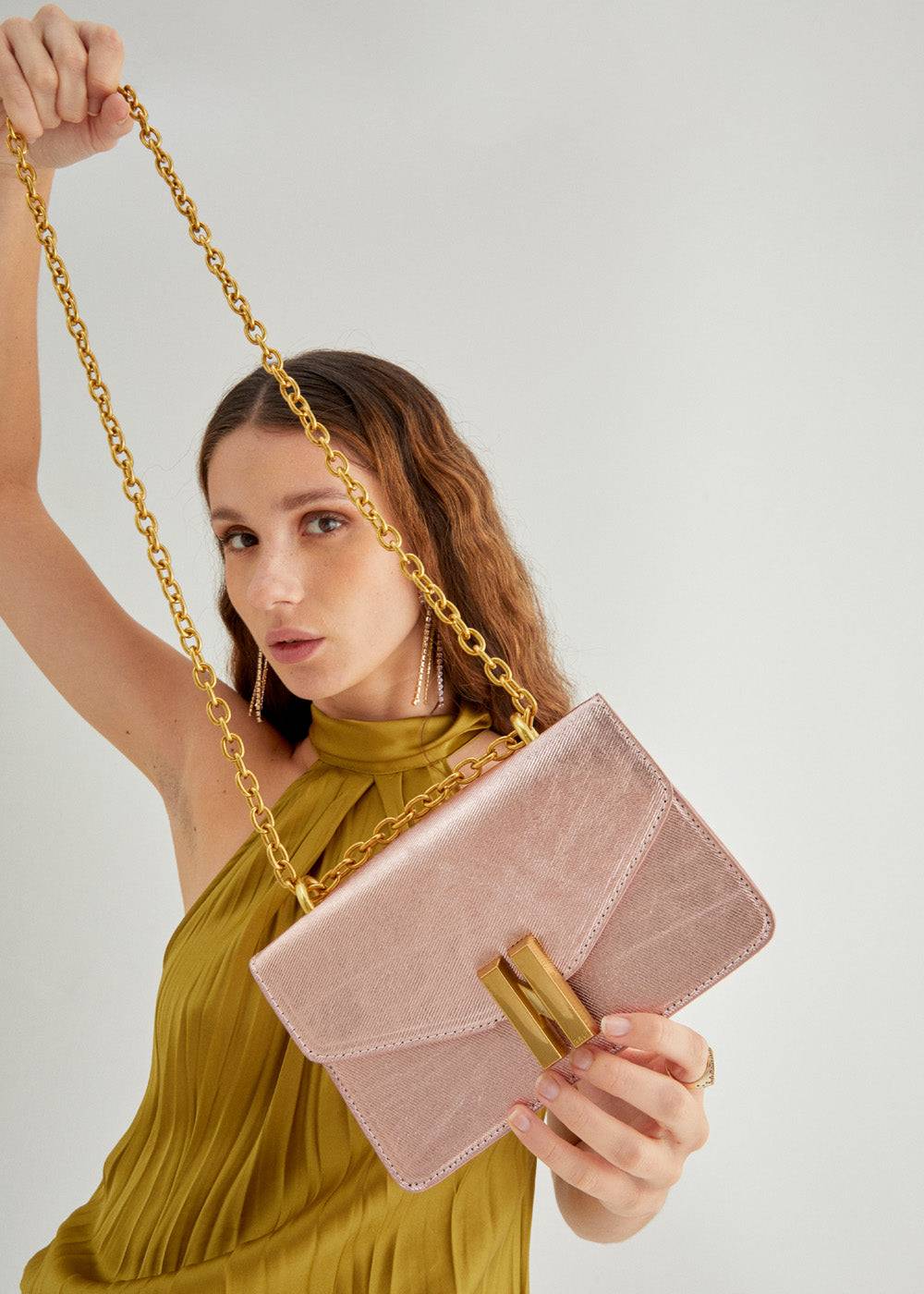 Nalí NATASHA CROSS-BODY BAG METAL + COLORS Nuovo