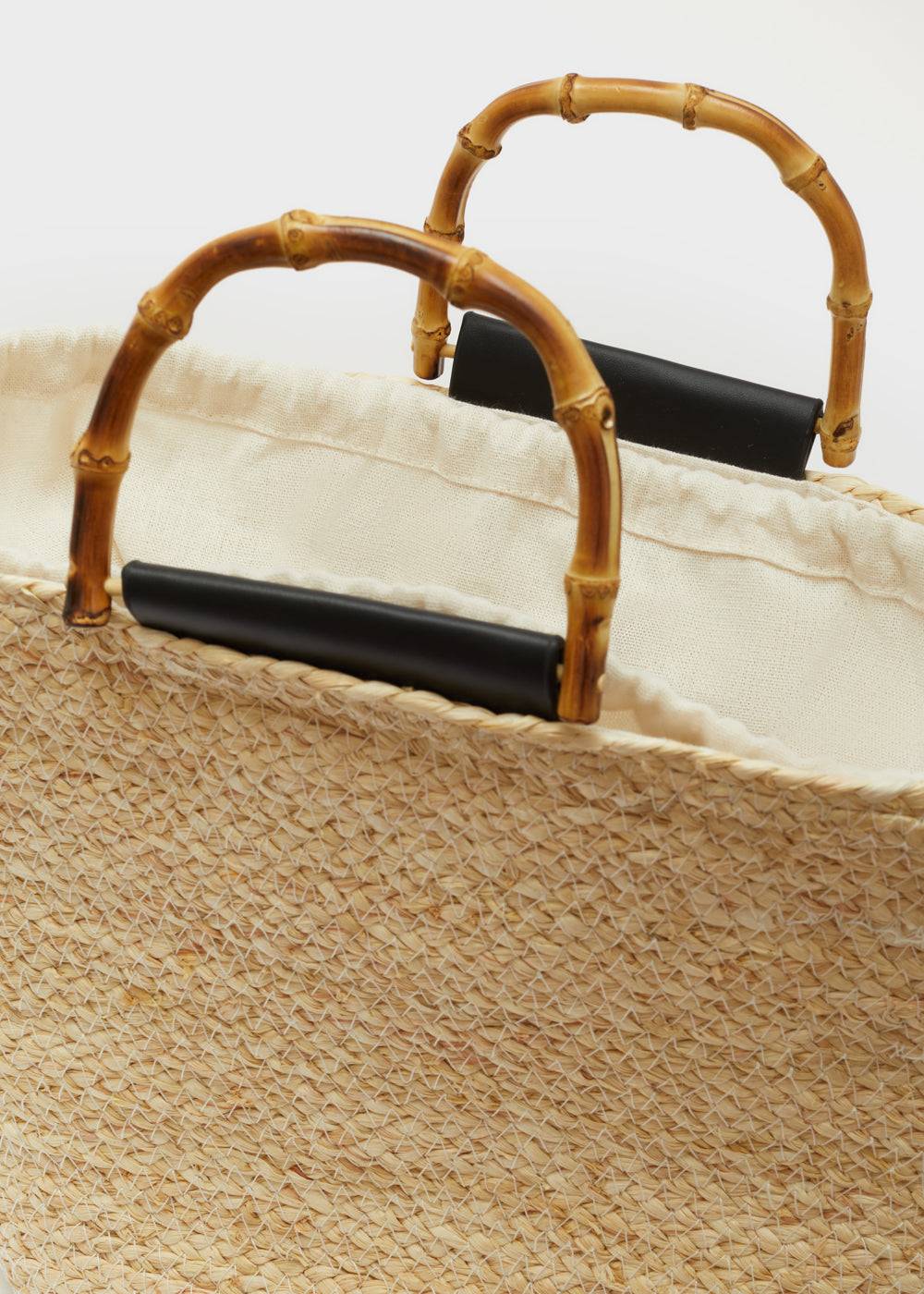 Nalí STRAW BASKET BAG WITH HANDLES Fino Al -60%