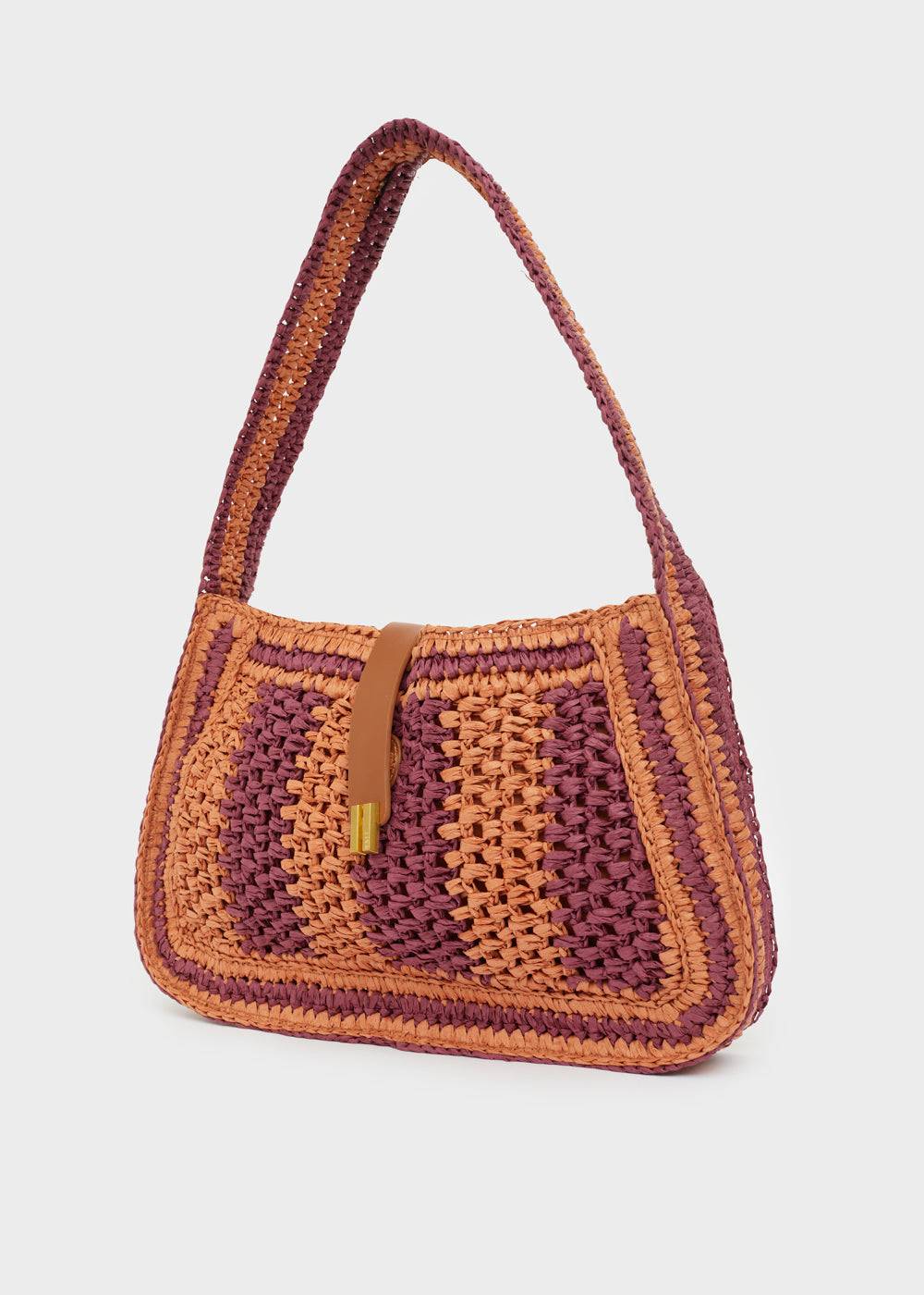 Nalí GIADA SHOULDER BAG ORANGE/BORDEAUX Shopping Online