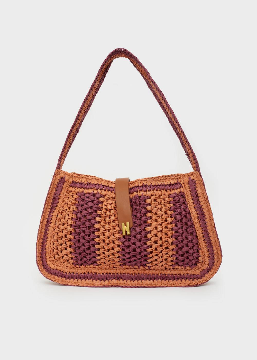 Nalí GIADA SHOULDER BAG ORANGE/BORDEAUX Shopping Online