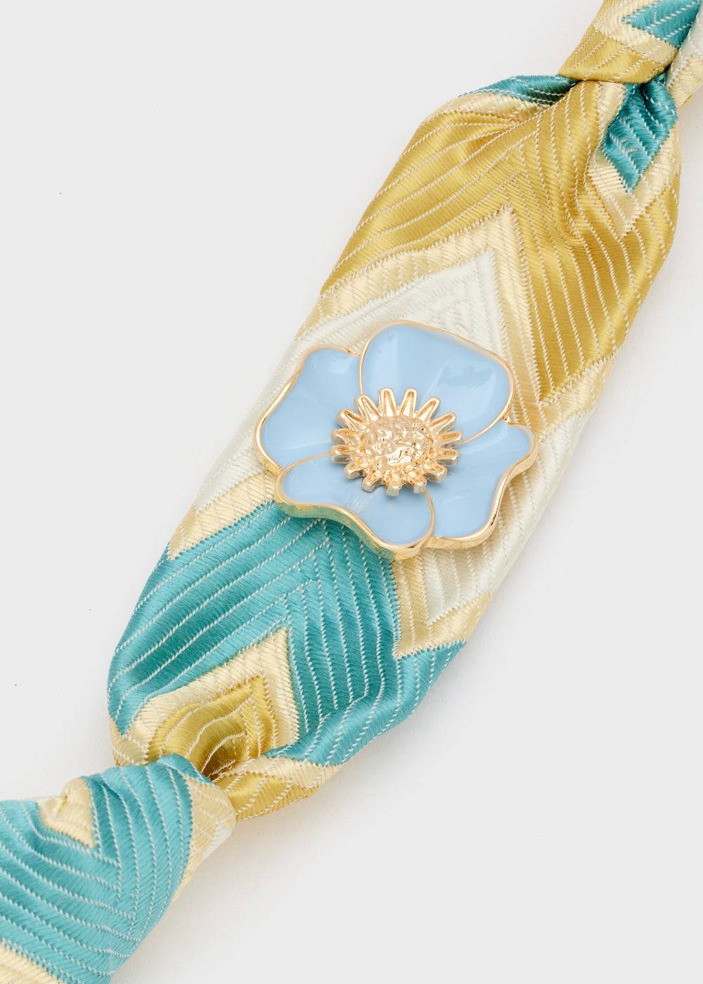 Nalí FABRIC BRACELET WITH L.BLUE FLOWER Sottocosto