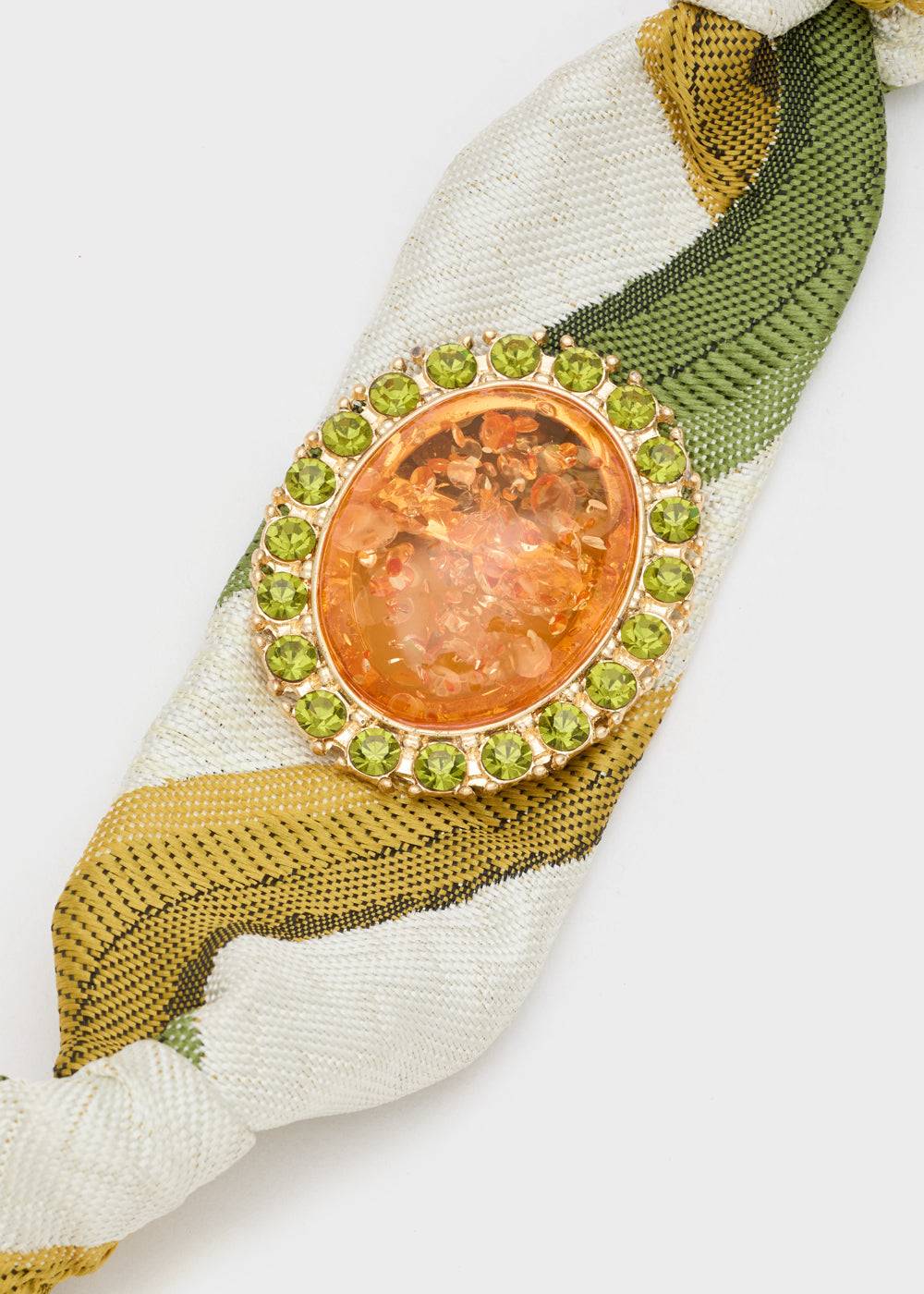 Nalí FABRIC BRACELET W/ ORANGE OVAL ELEMENT Convenienza