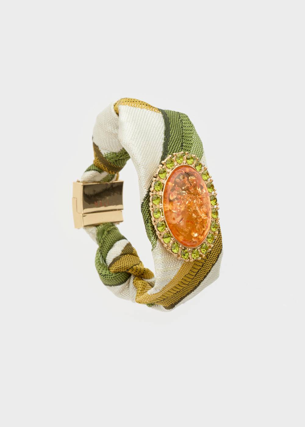 Nalí FABRIC BRACELET W/ ORANGE OVAL ELEMENT Convenienza