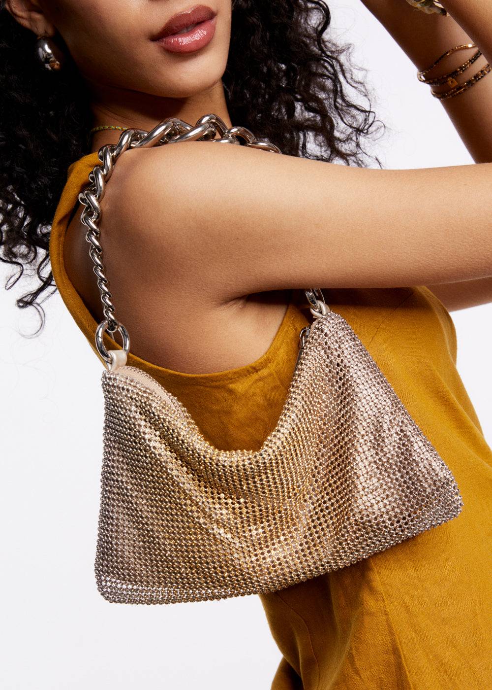 Nalí RAINBOW SHOULDER BAG W/ STONES + COLORS Spedizione gratuita
