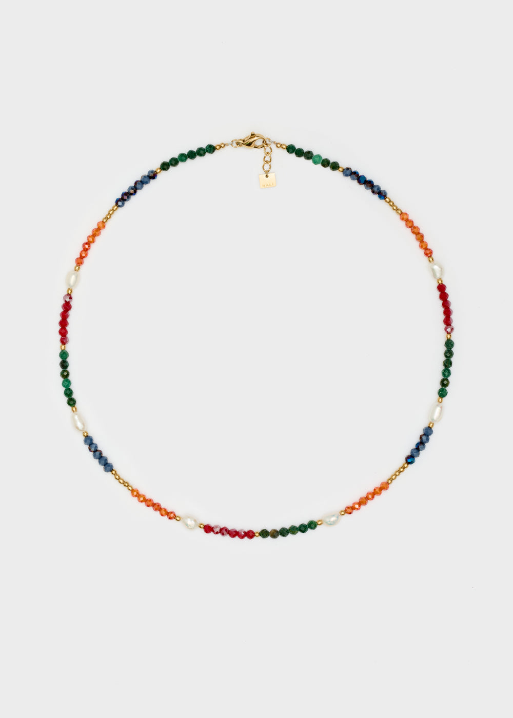 Nalí S.STEEL NECKLACE W/ NATURAL STONES MULTI Black Friday