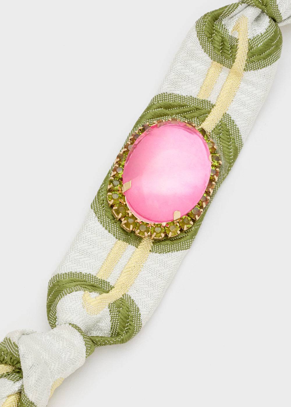 Nalí FABRIC BRACELET W/ OVAL FUCHSIA ELEMENT Promozione
