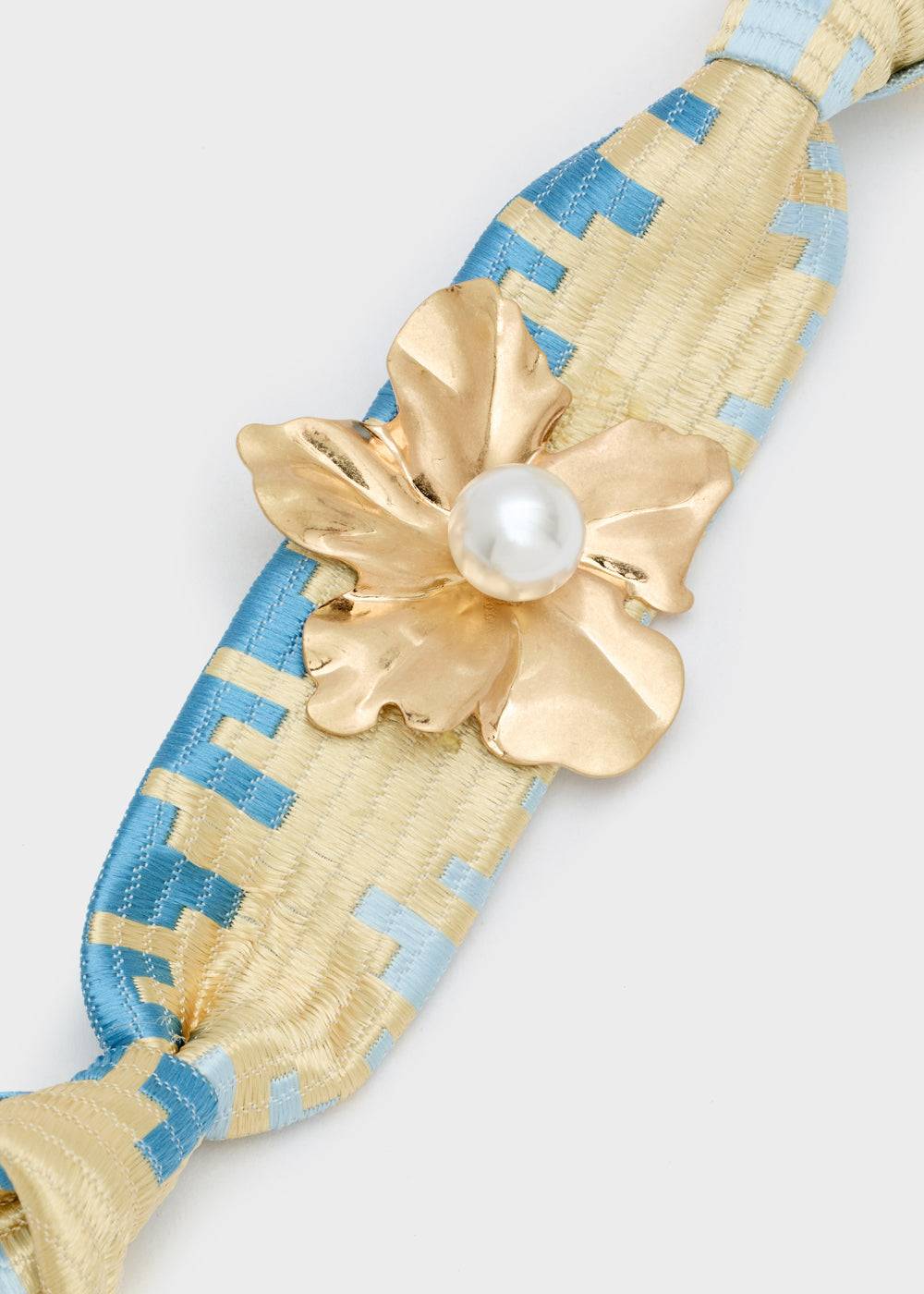 Nalí FABRIC BRACELET W/ FLOWER + PEARL Qualità Garantita