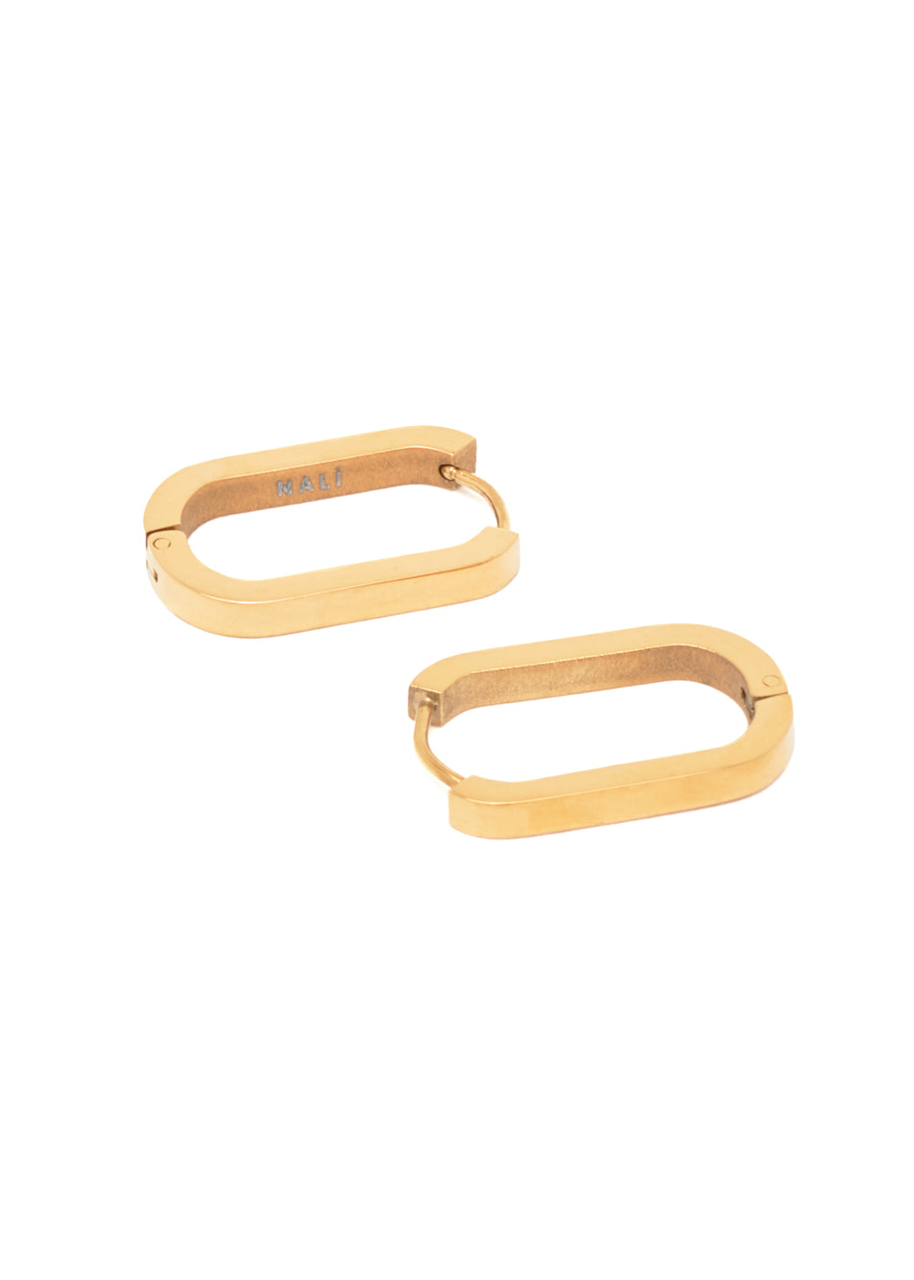 Nalí DIDI GOLD OVAL EARRINGS STAIN. STEEL Online