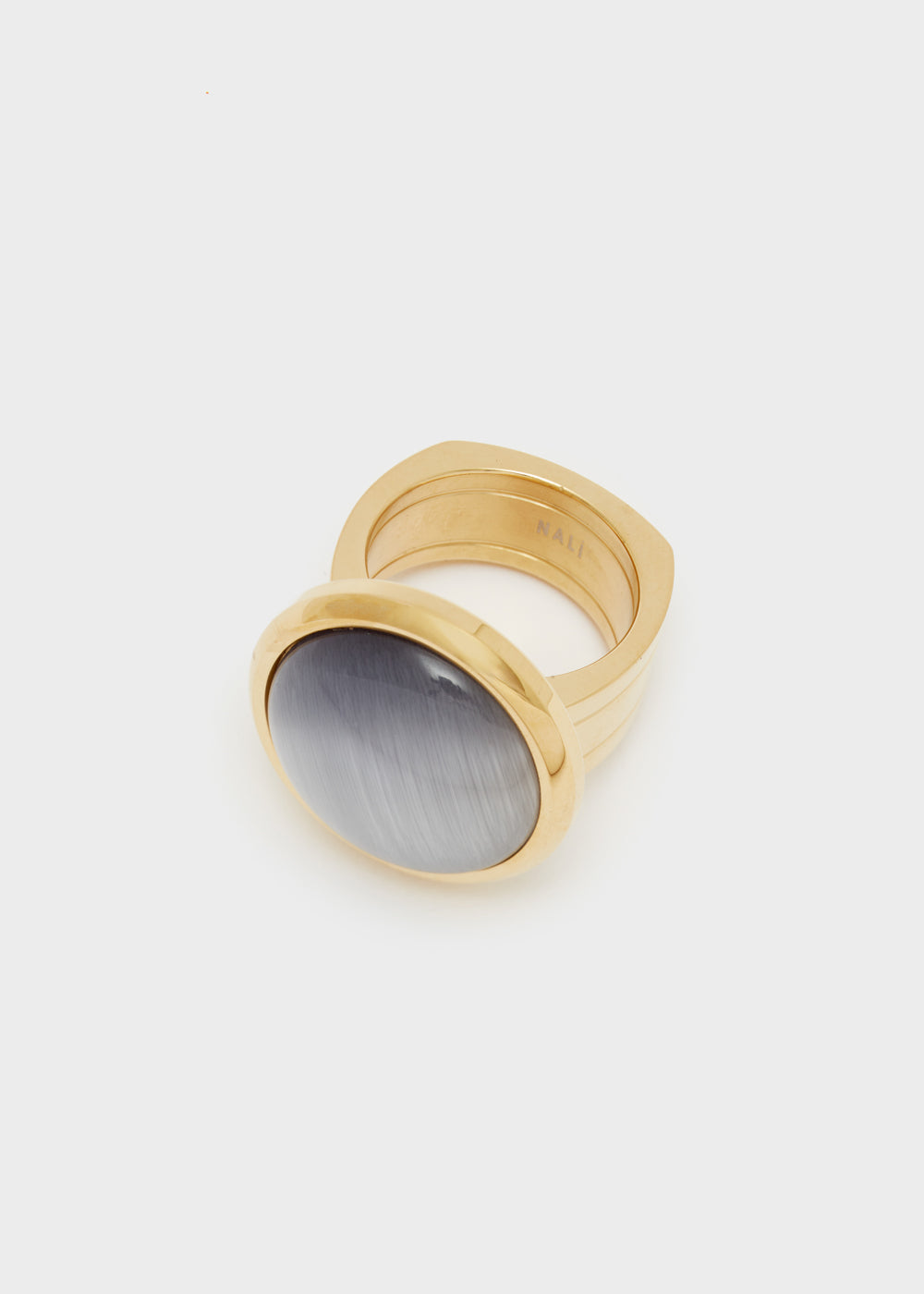 Nalí 14KT GOLD PLAT. S.STEEL OPEL RING + COLORS In Vendita