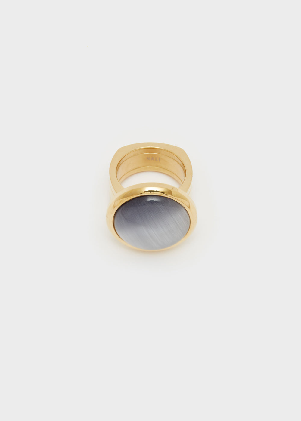 Nalí 14KT GOLD PLAT. S.STEEL OPEL RING + COLORS In Vendita