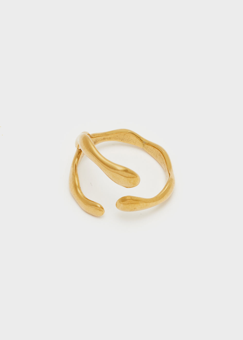 Nalí S.STEEL GOLD OPEN RING Offerte