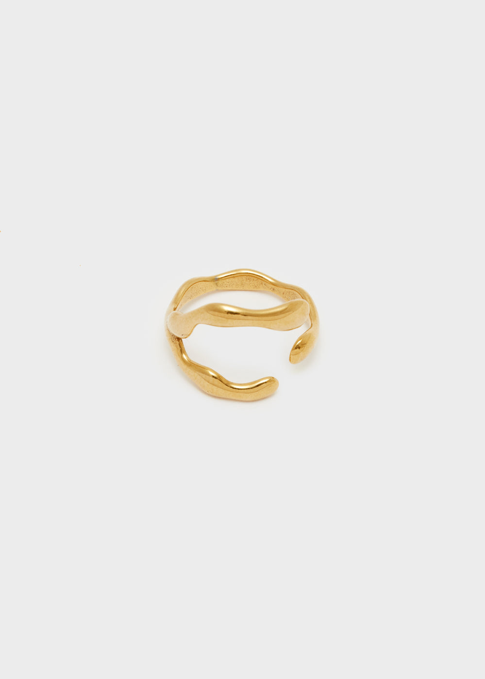 Nalí S.STEEL GOLD OPEN RING Offerte