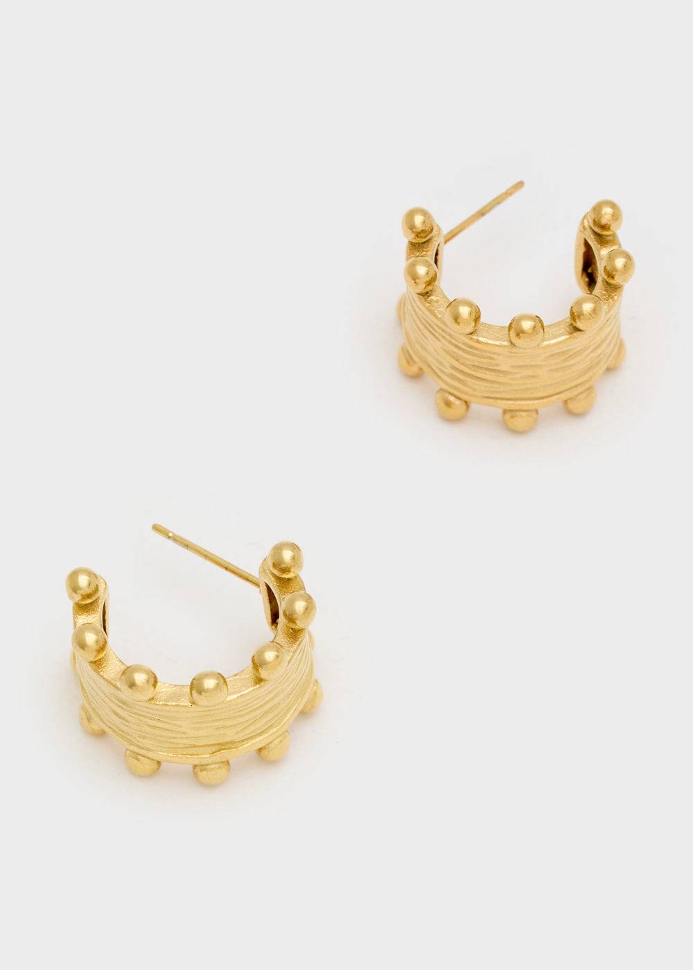 Nalí S.STEEL EARRINGS IN GOLD W/ SPHERES I Più Venduti