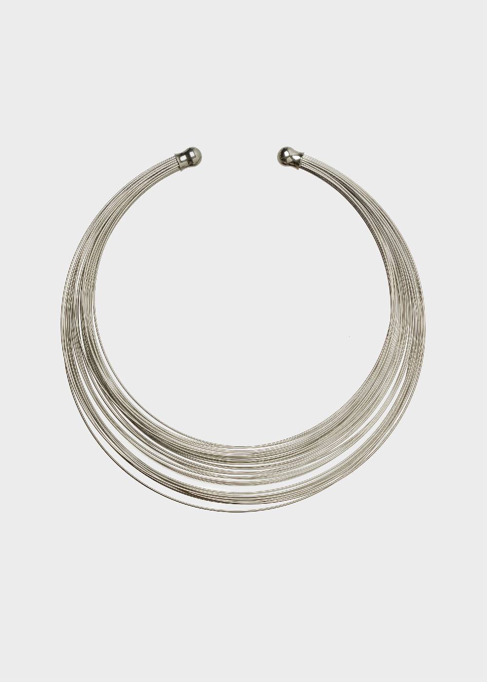 Nalí STAIN. STEEL RIGID NECKLACE IN SILVER Negozio