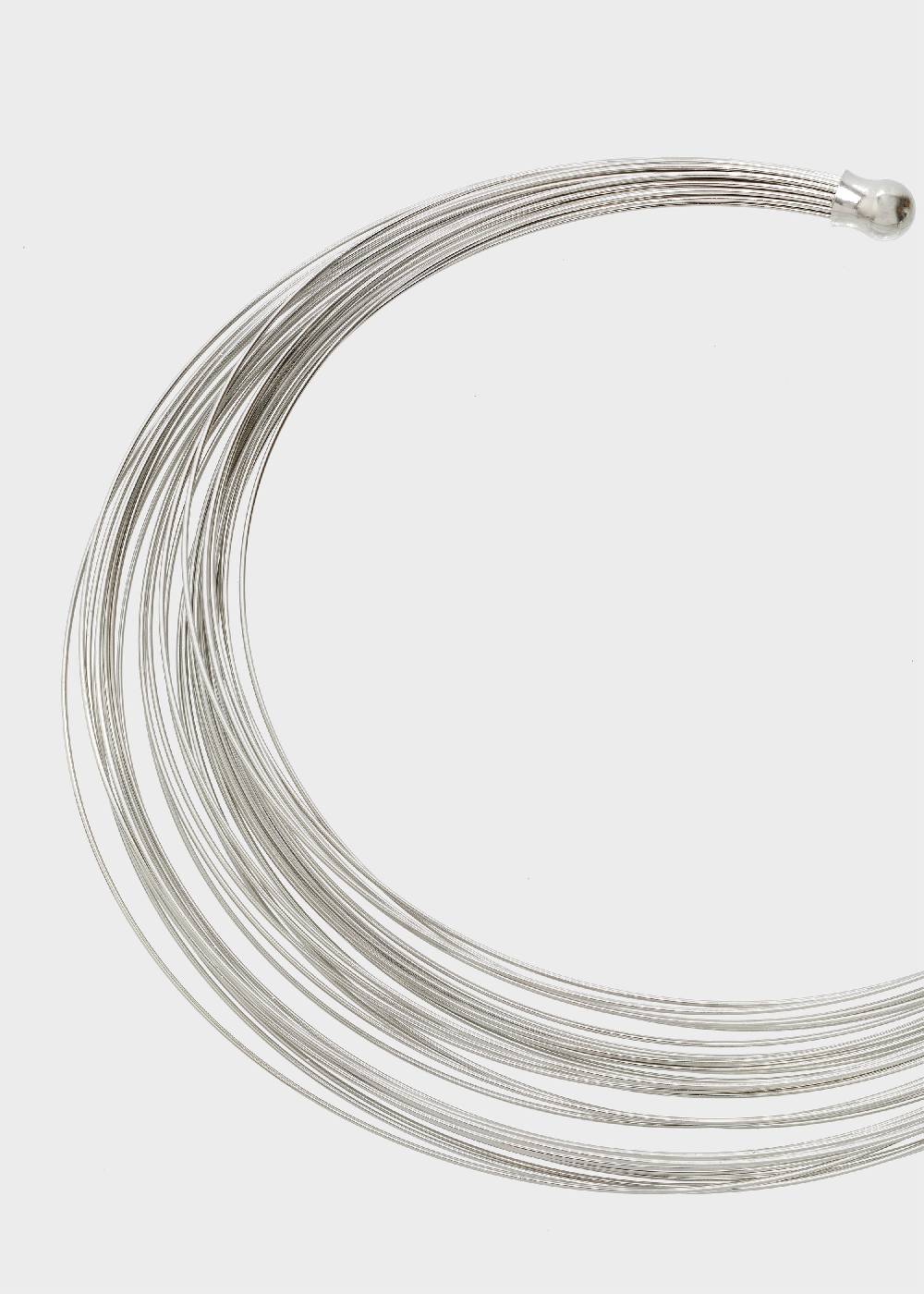 Nalí STAIN. STEEL RIGID NECKLACE IN SILVER Negozio