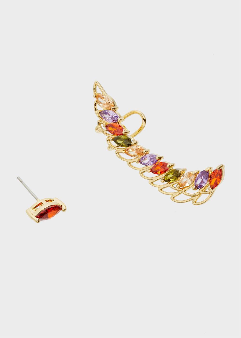 Nalí 14K GOLD PLATED TESS EARCUFF SET W/ ZIRCONS 2025
