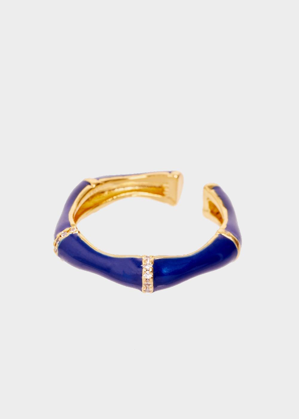 Nalí MERY ENAMEL RING BLU WITH CRYSTALS Pezzi Unici