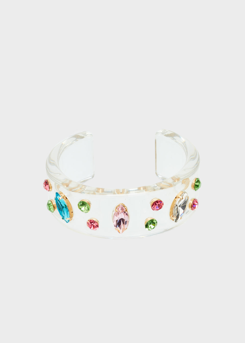 Nalí RIGID BRACELET IN RESIN W/ FUCHSIA STONES Qualità Garantita
