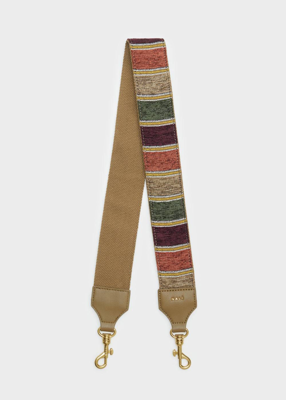 Nalí SALLY STRAP W/ GREEN AND TAUPE STRIPES Presa