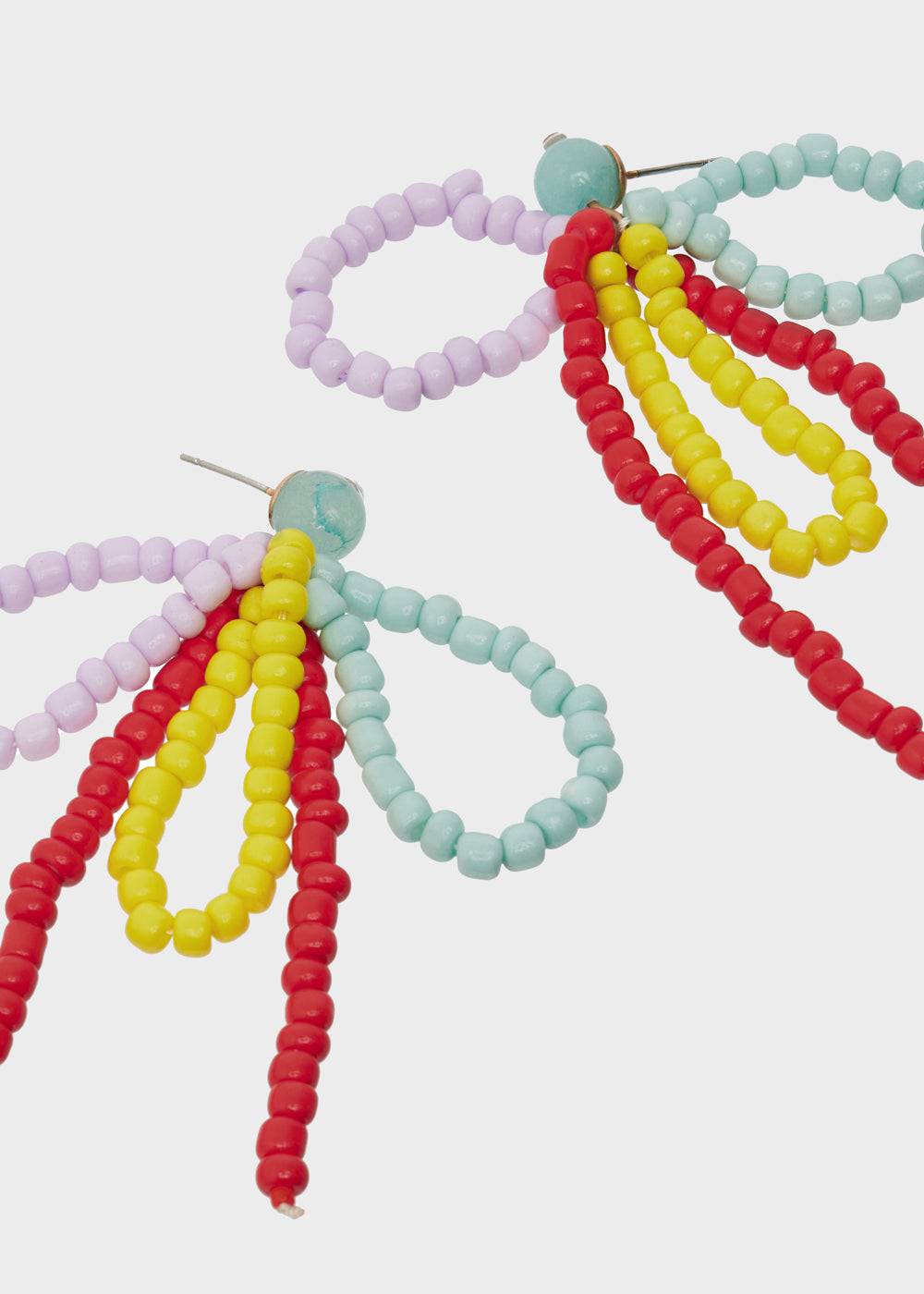 Nalí BETTA BOW EARRINGS W/ MULTICOLOR BEADS Offerta