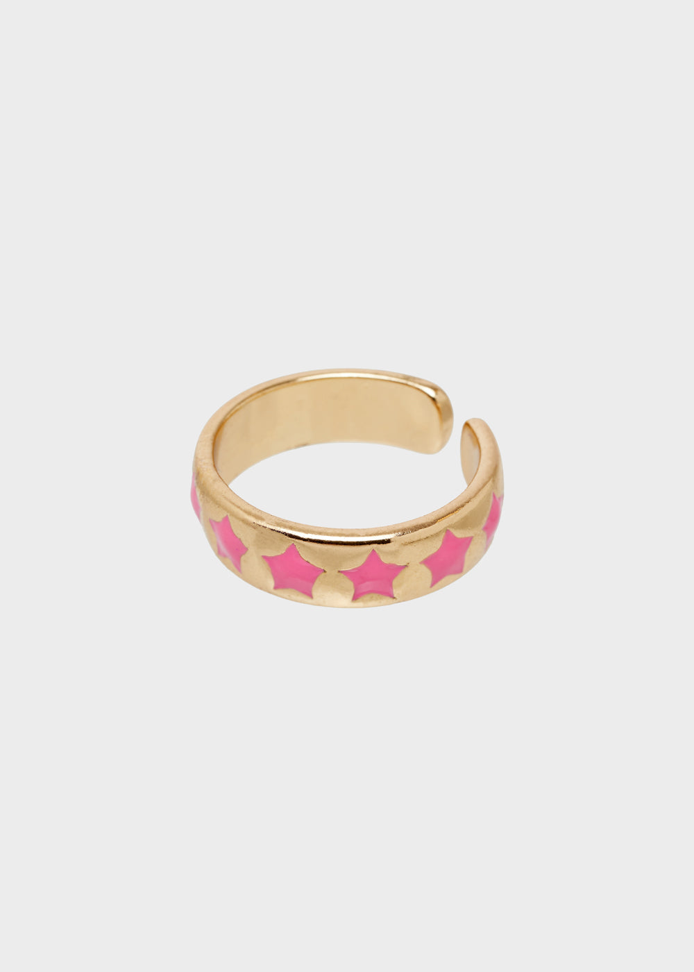Nalí SUMMY ADJUSTABLE RING W/ PINK STARS Economico