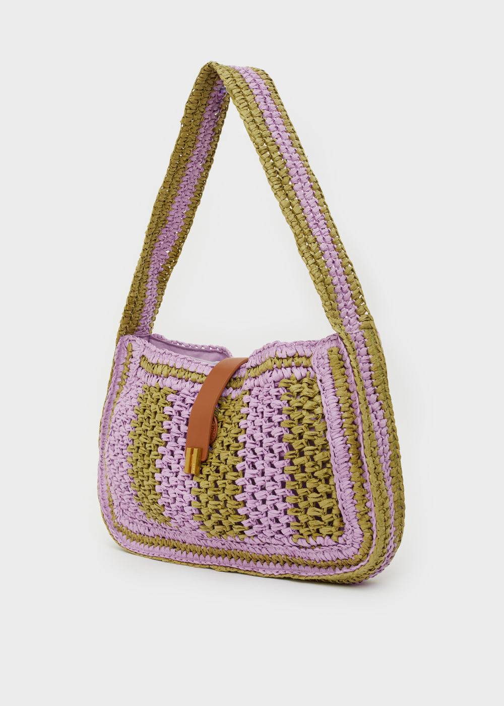 Nalí GIADA SHOULDER BAG GREEN/LILAC Vendita Calda
