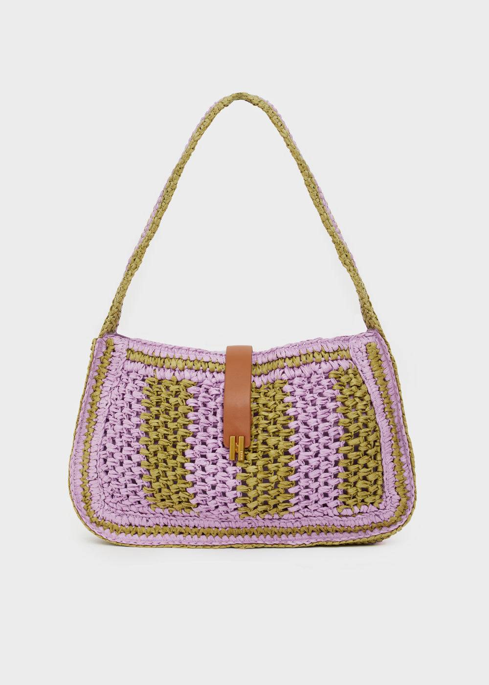 Nalí GIADA SHOULDER BAG GREEN/LILAC Vendita Calda