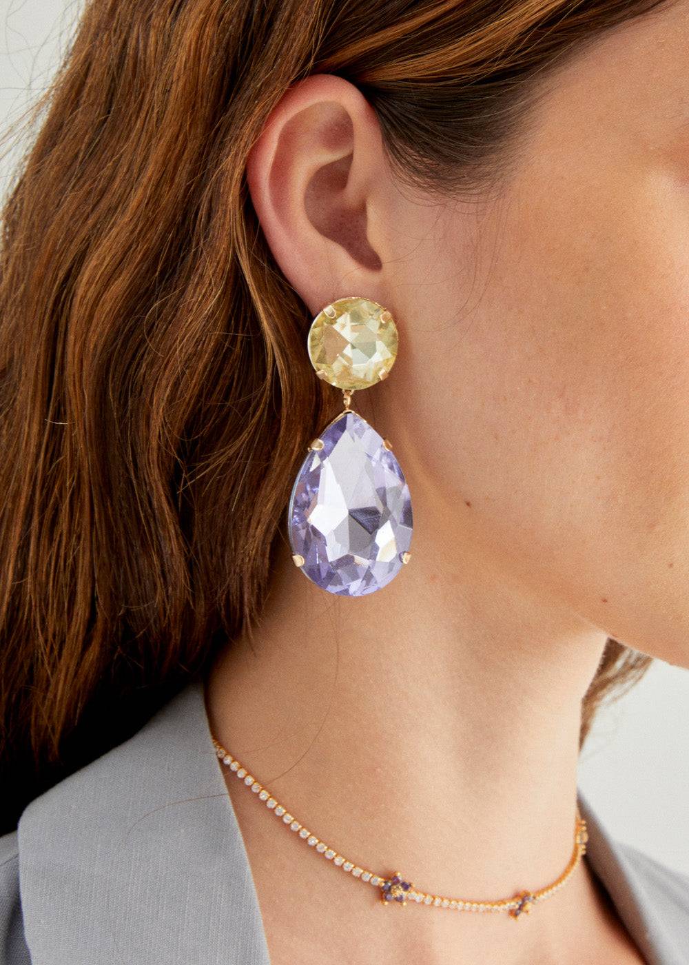 Nalí HYSA TEARDROP EARRINGS STONE + COLORS 2025