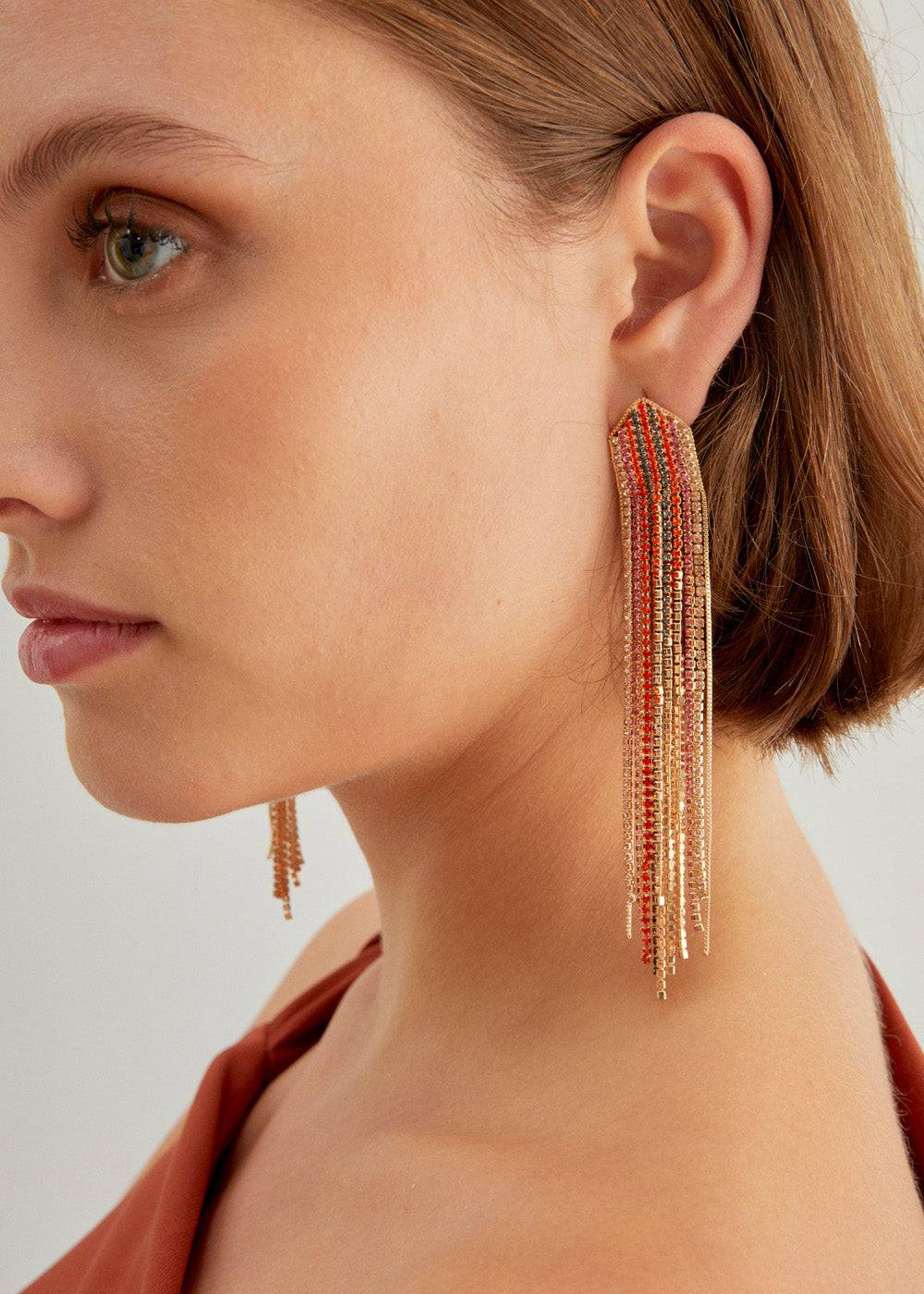 Nalí SOIREE LONG EARRINGS W/ + COLORS Soddisfazione Garantita