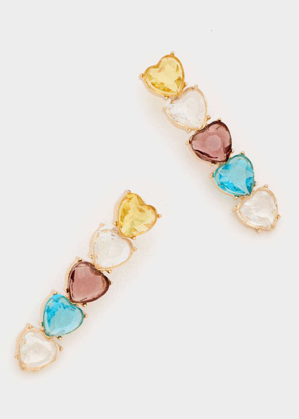 Nalí HEAR EARRINGS W/ STONES + COLORS Affare Del Giorno
