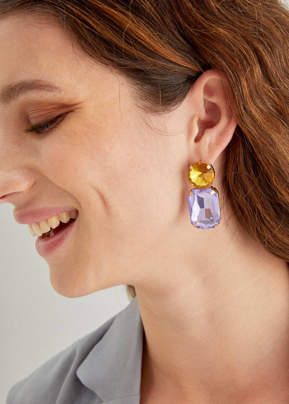 Nalí CINCIN CLIP EARRINGS W/ STONES + COLORS Prezzo Ridotto