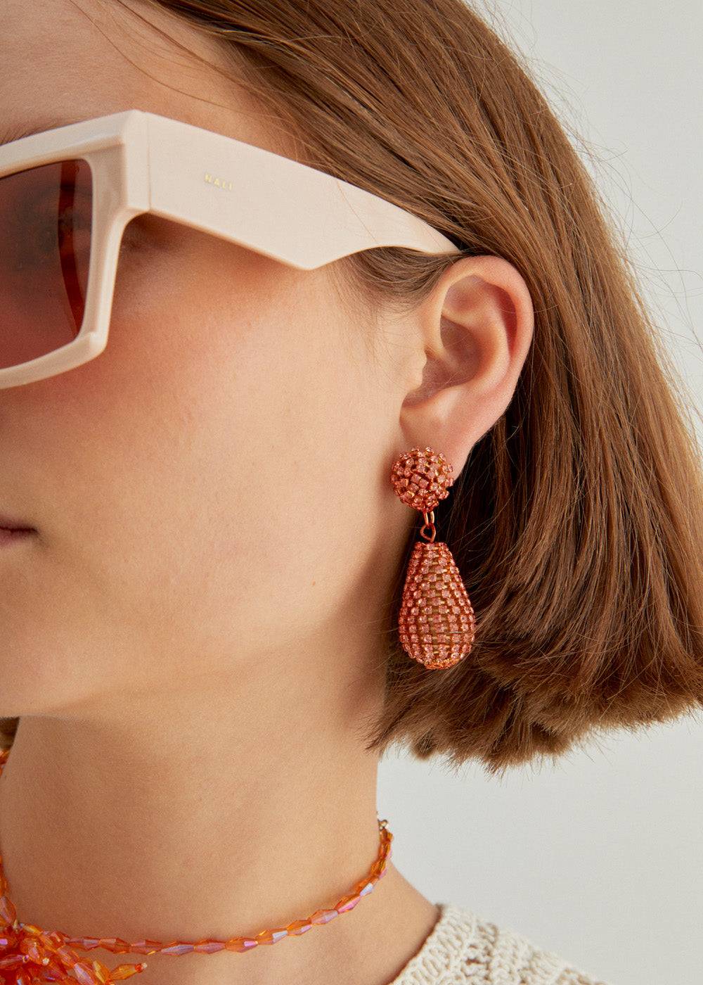 Nalí THEA PENDANT EARRINGS W/ STONES + COLORS Convenienza