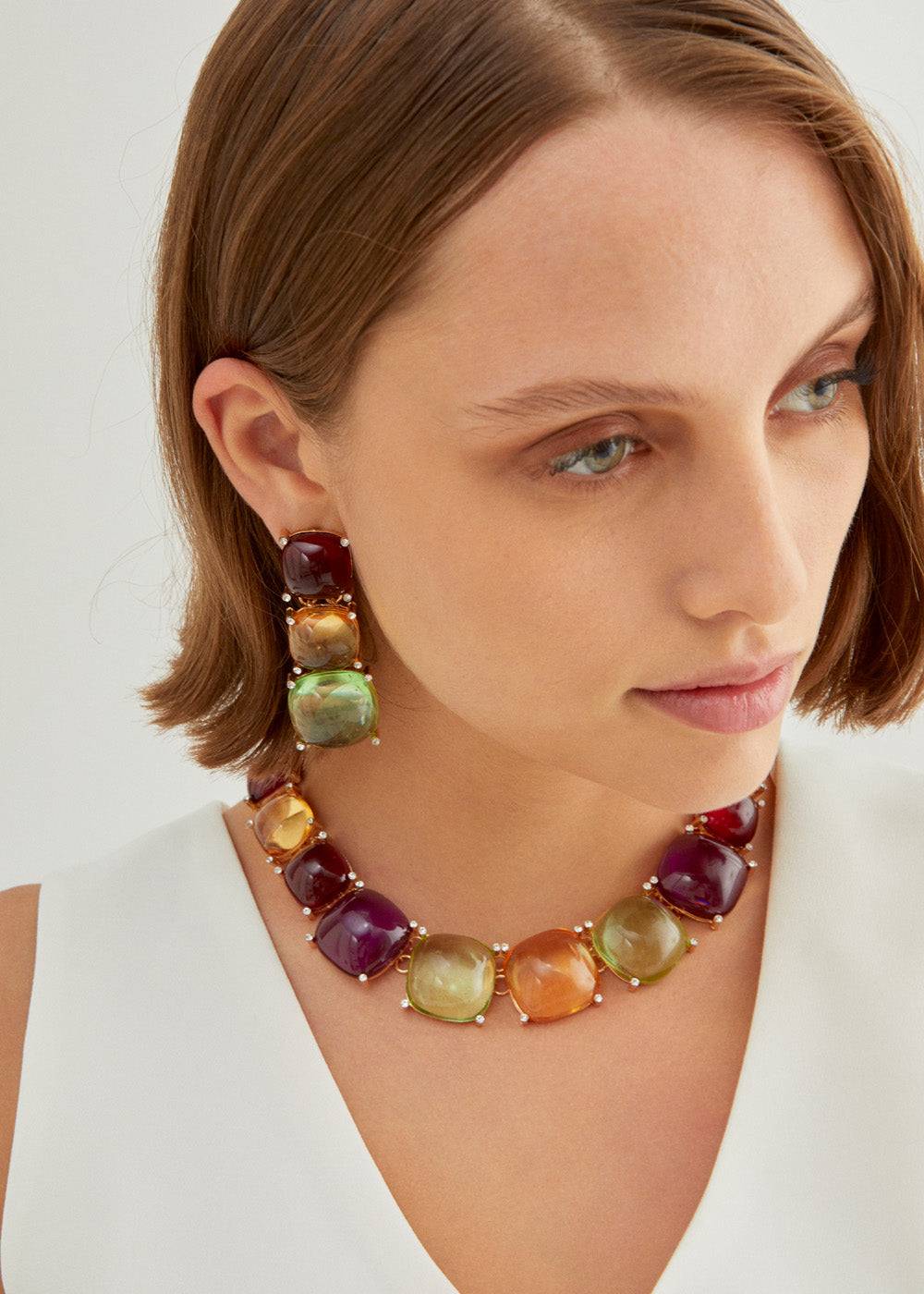 Nalí GLASS NECKLACE + COLORS Sconto