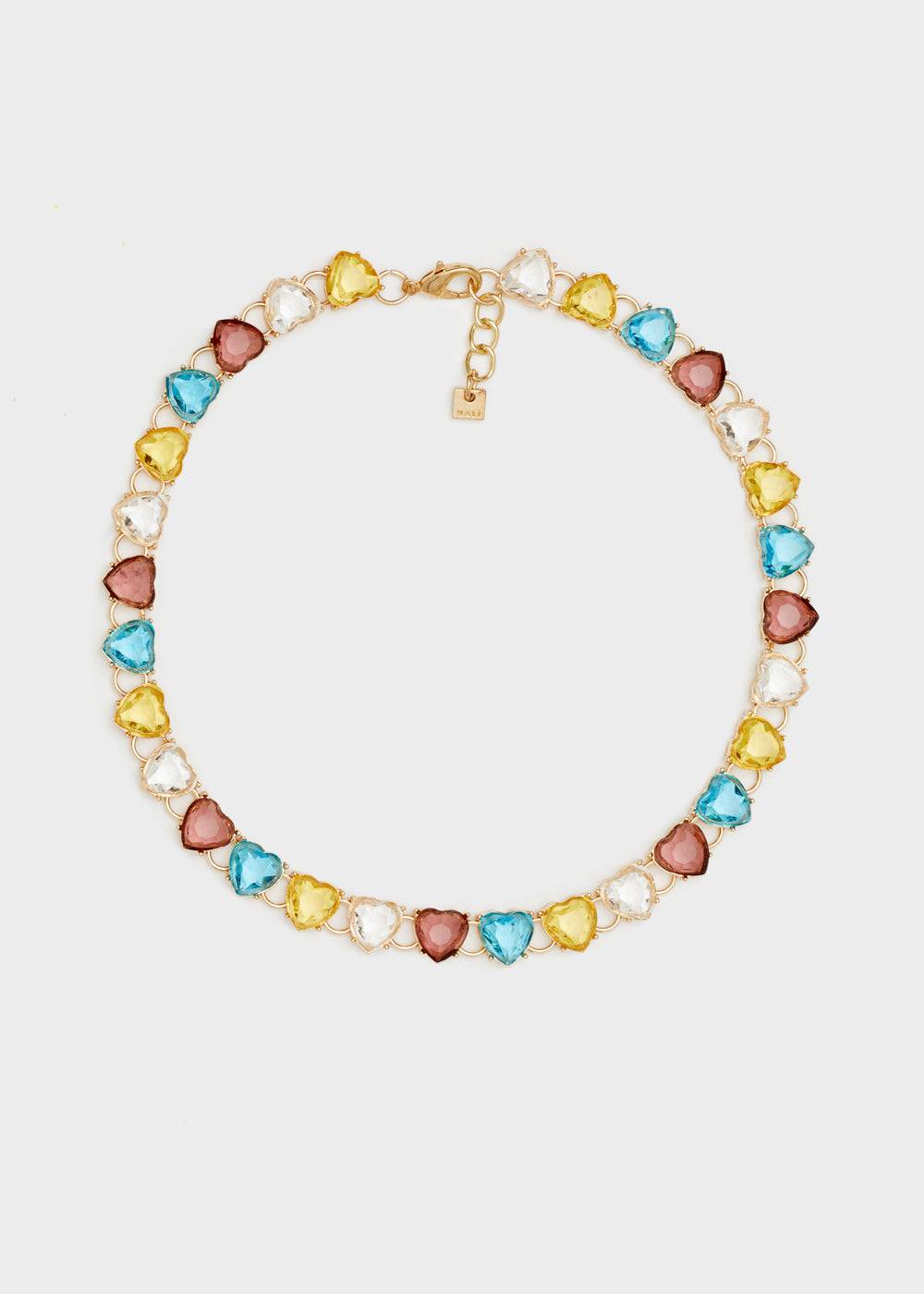 Nalí HEART NECKLACE W/ STONES + COLORS Offerta