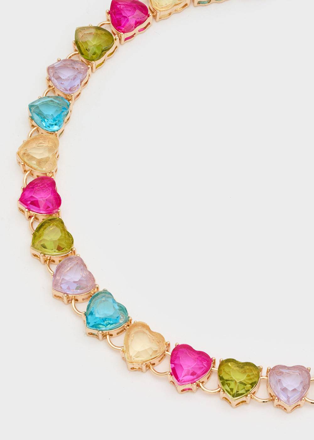 Nalí HEART NECKLACE W/ STONES + COLORS Offerta