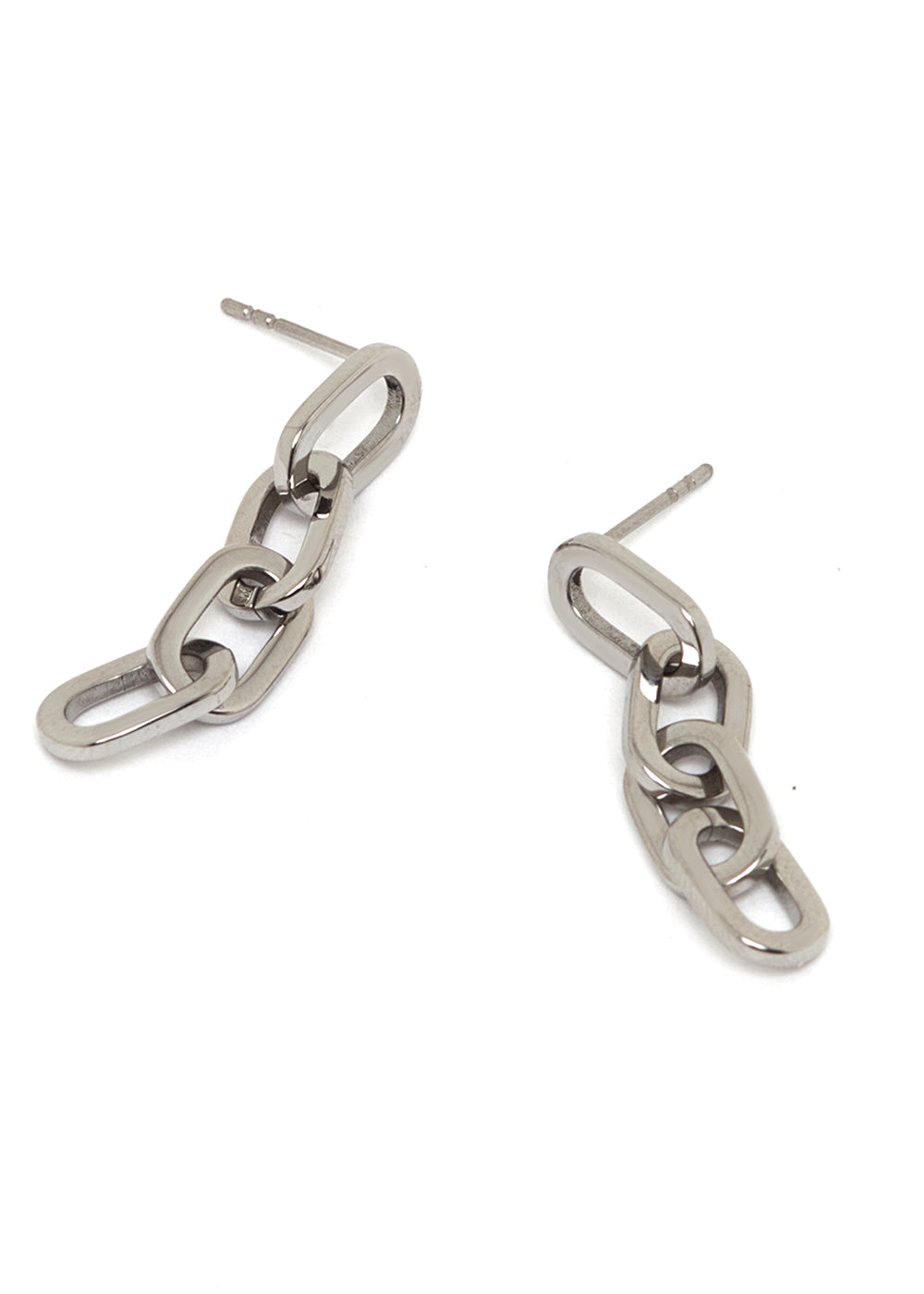 Nalí JILL CHAIN EARRINGS IN SILVER STAINLESS STEEL Outlet