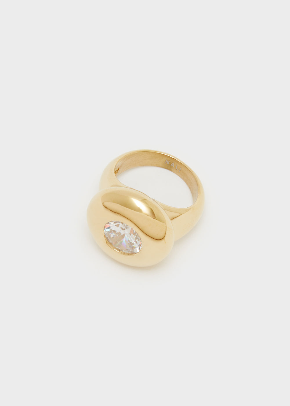 Nalí 14KT GOLD PLAT. S.STEEL ROUND RING Hotsell