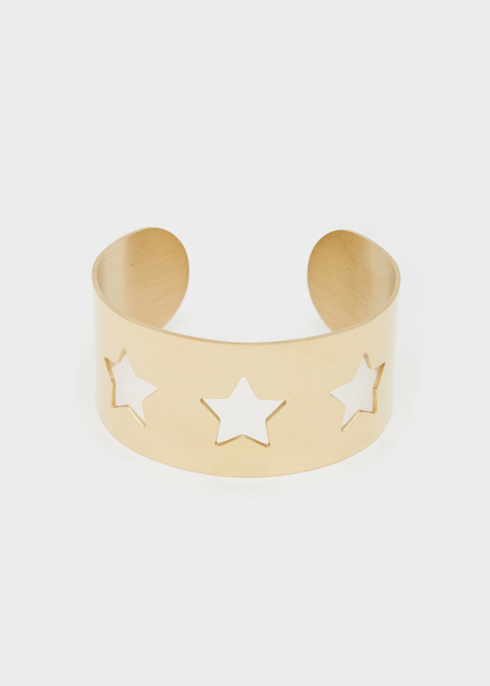 Nalí 14KT GOLD PLA. S. STEEL STAR BRACELET Vendita Calda