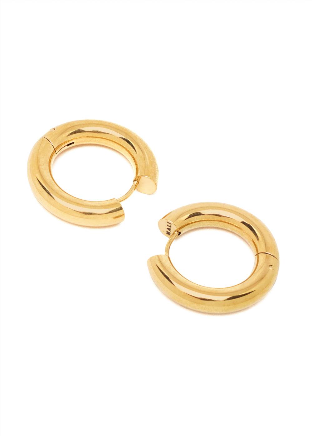 Nalí HOOP EARRINGS STAIN. STEEL 18K GOLD PLATED Saldi Di Fabbrica