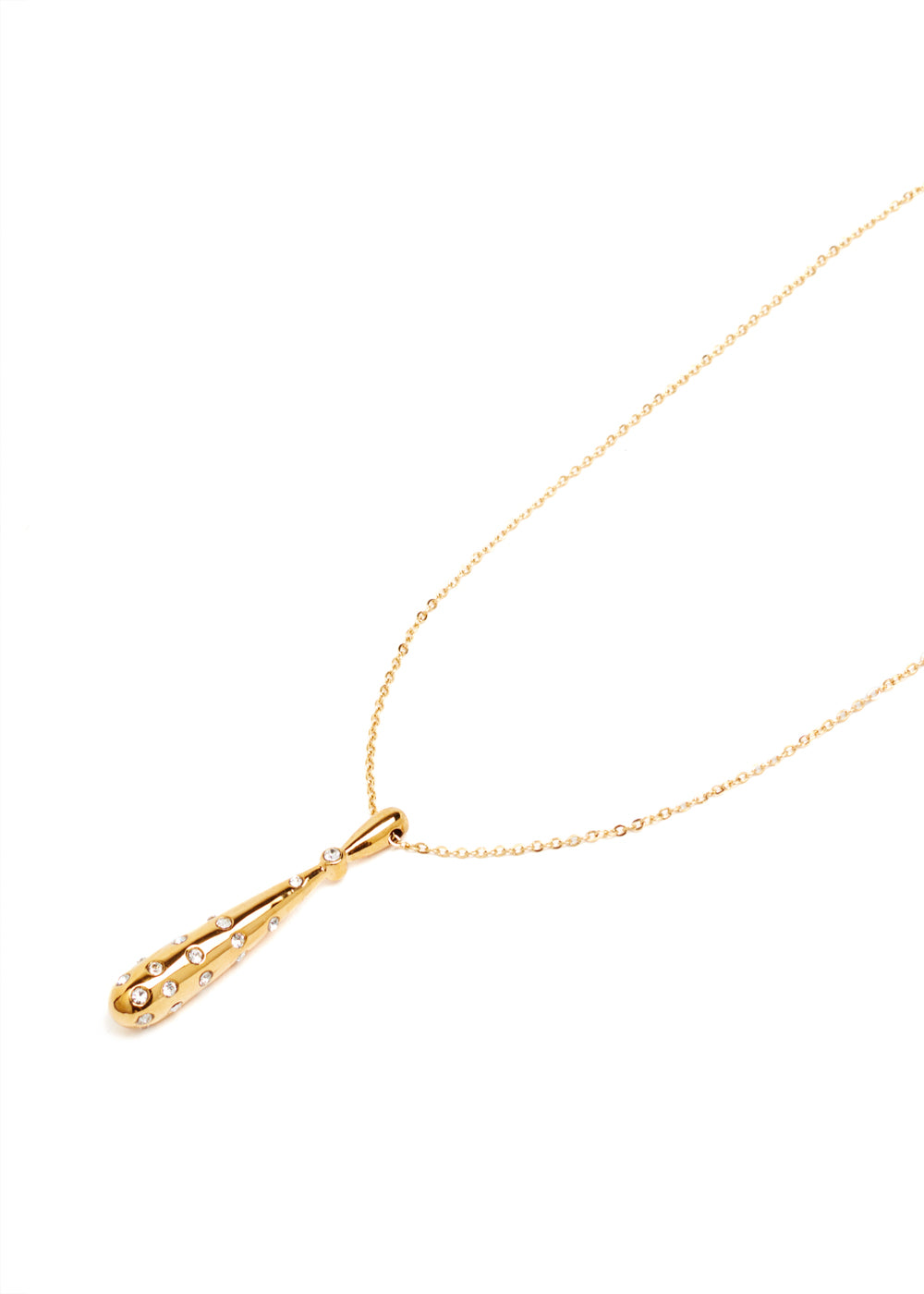 Nalí LONG GOLD NECKLACE W/ CRYSTALS STAIN. STEEL I Più Venduti
