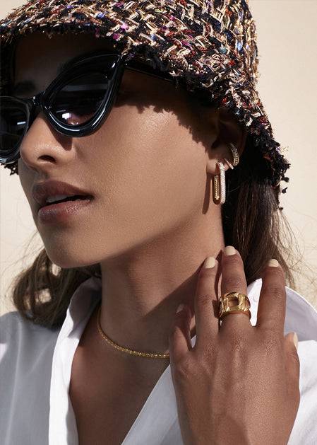 Nalí GOLD CHAIN RING Moda