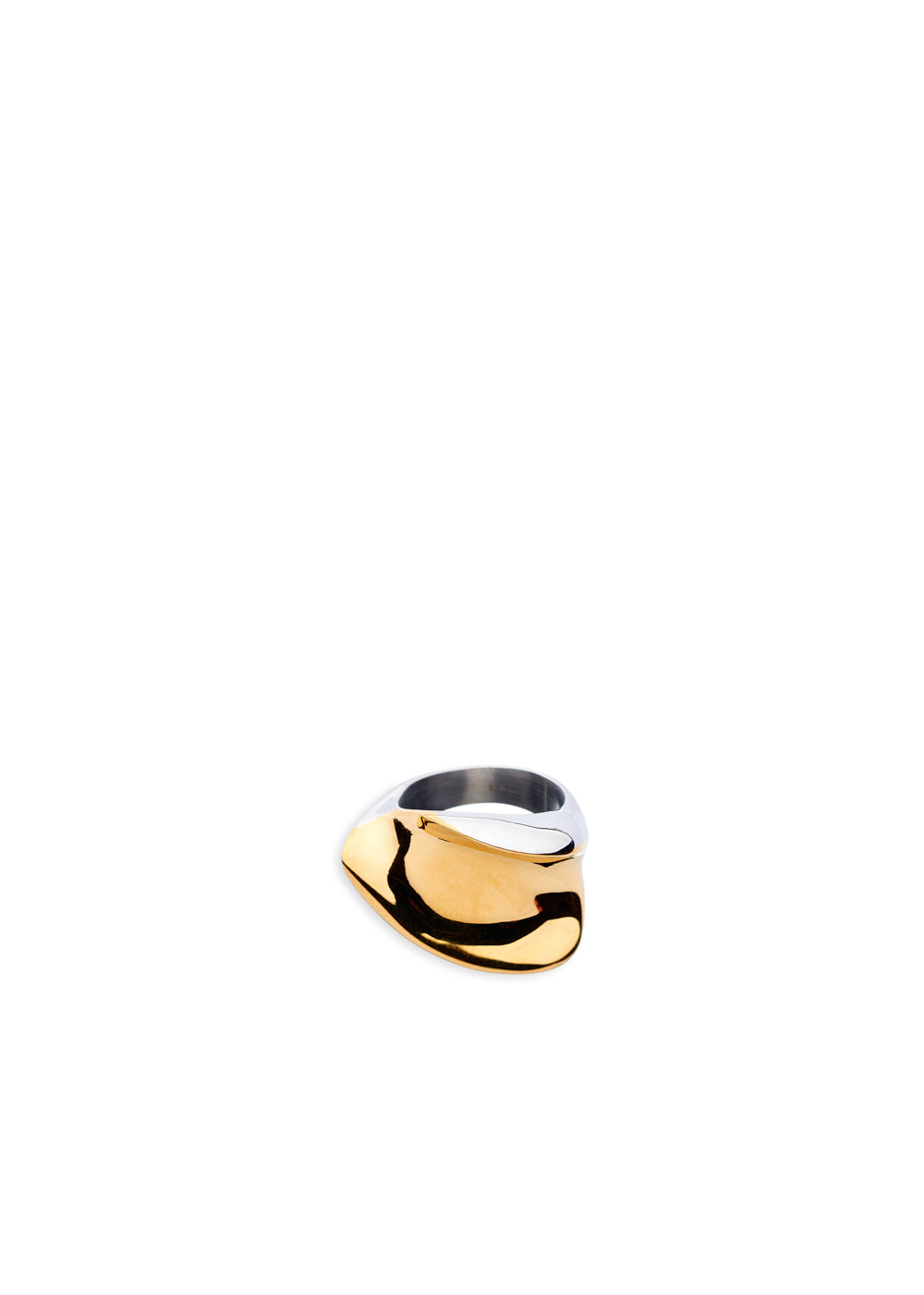 Nalí GOLD & SILVER HOLLOW BAND RING STAIN. STEEL 2025