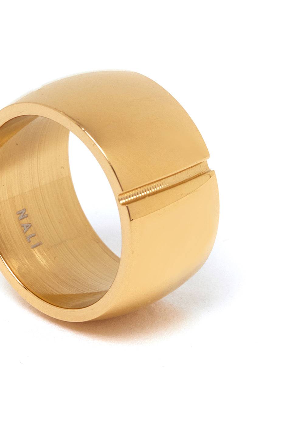 Nalí RAYA DOUBLE RIGID RING IN GOLD STAINLESS STEEL Italia