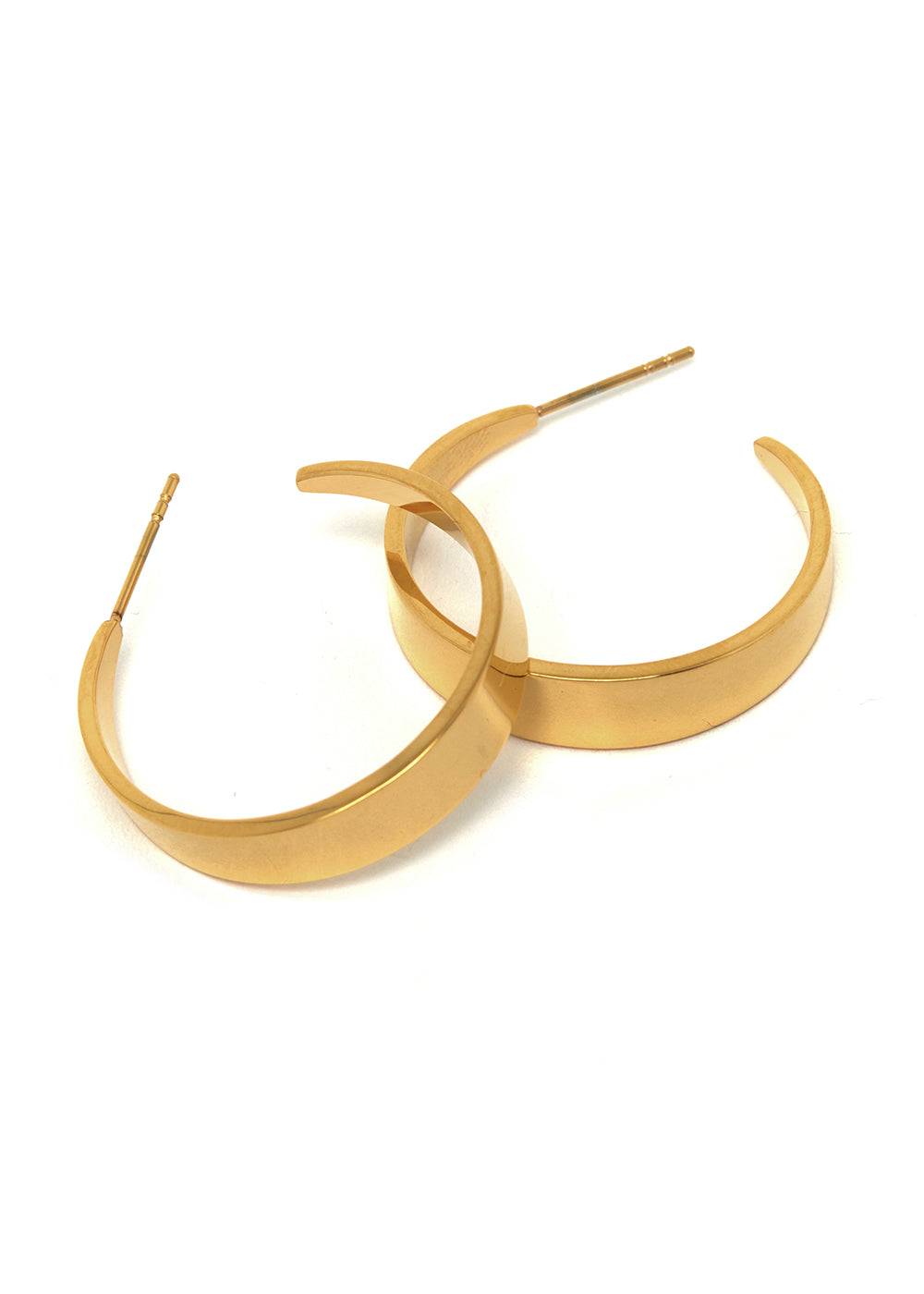Nalí JEM OPEN HOOP EARRINGS IN GOLD STAINLESS STEEL 2025