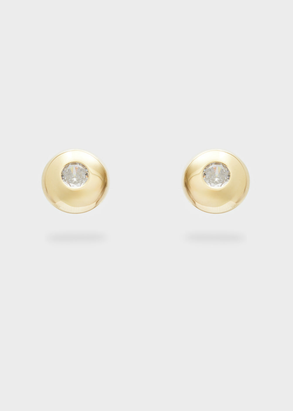 Nalí 14KT GOLD PLA. S.STEEL LOBE EARRINGS W/STONES In Linea