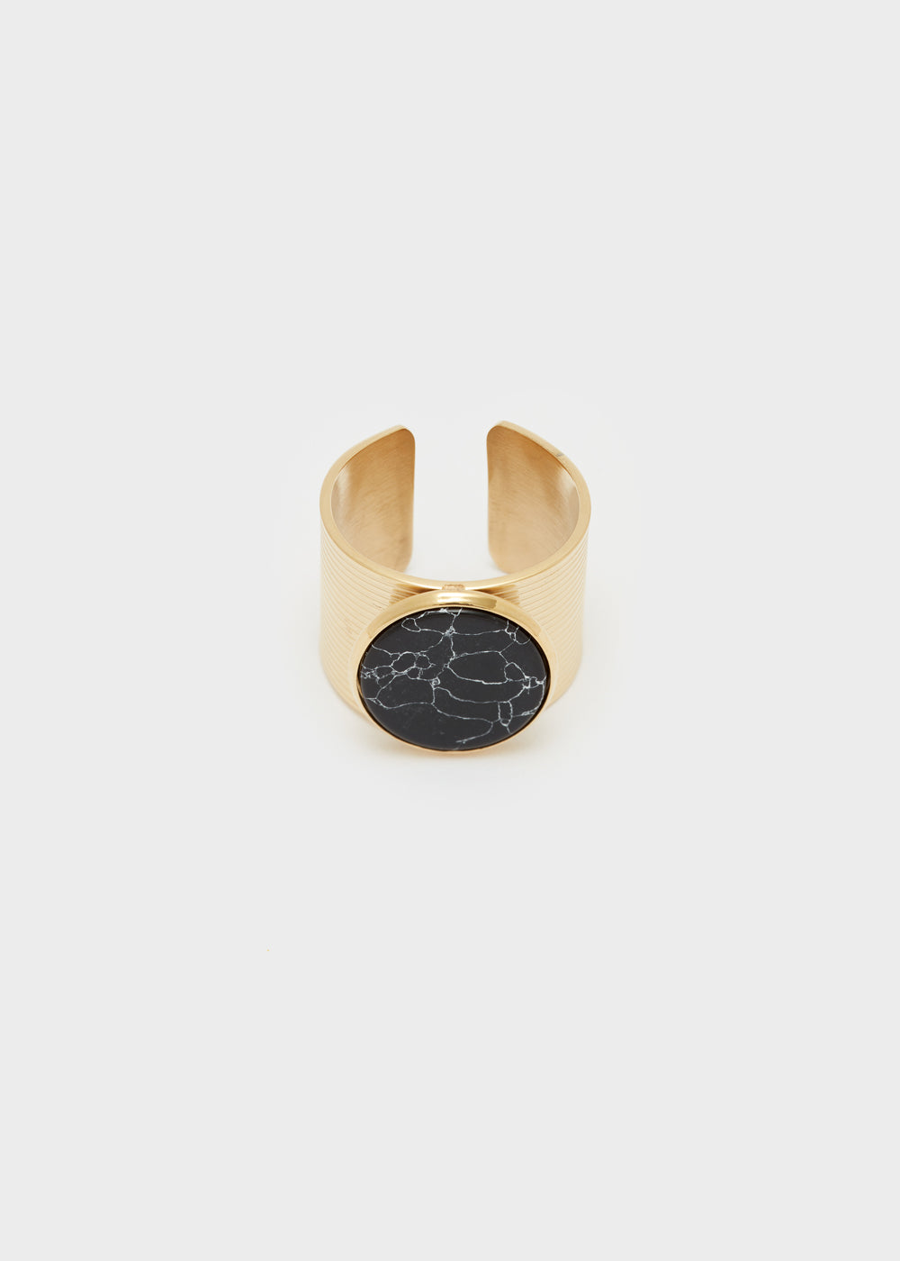 Nalí 14KT GOLD PLAT. S.STEEL MARBLE RING + COLORS Qualità
