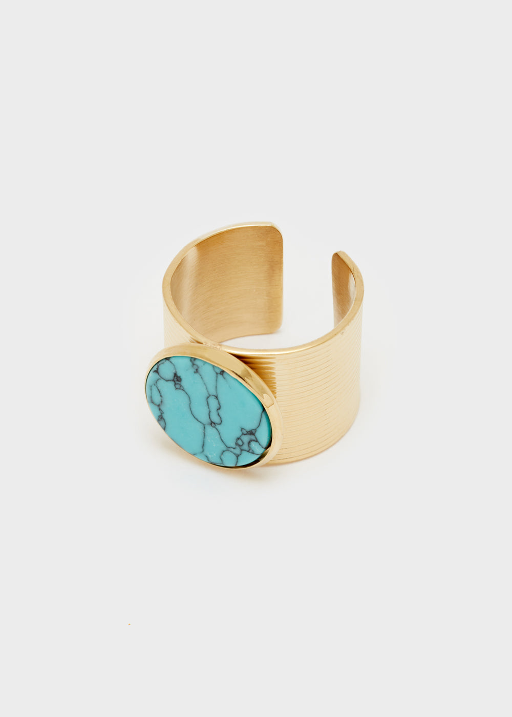 Nalí 14KT GOLD PLAT. S.STEEL MARBLE RING + COLORS Qualità